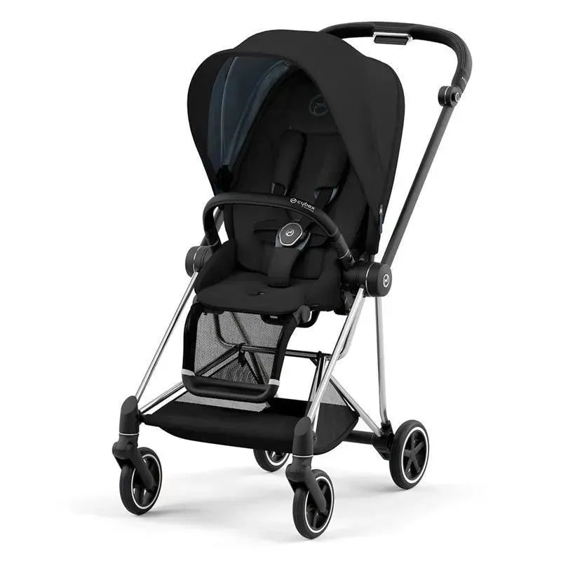 Cybex - Mios 3 Stroller, Chrome/Black + Deep Black Seat Pack