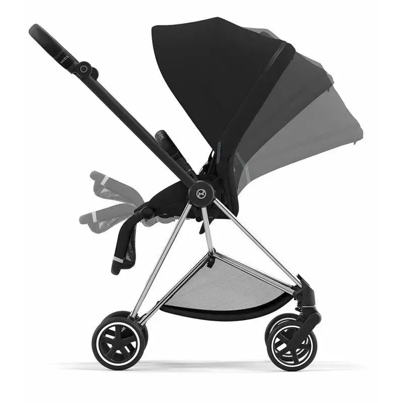 Cybex - Mios 3 Stroller, Chrome/Black + Deep Black Seat Pack