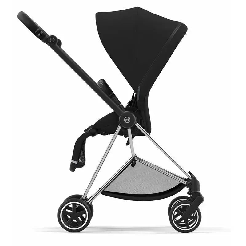 Cybex - Mios 3 Stroller, Chrome/Black + Deep Black Seat Pack