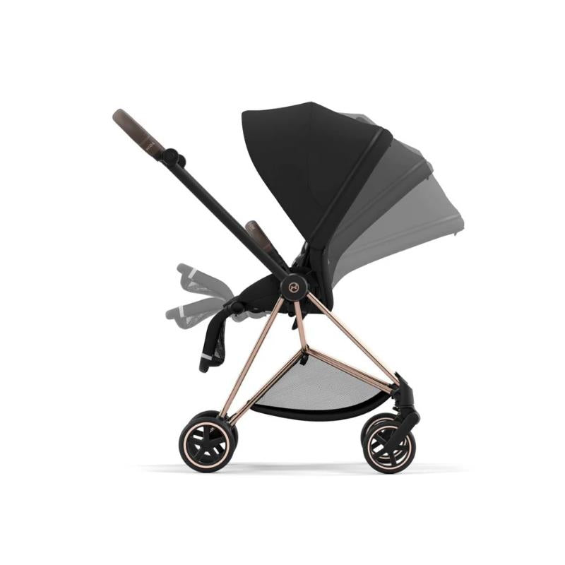 Cybex - Mios 3 Stroller Rose Gold Frame & Sepia Black Seat Pack