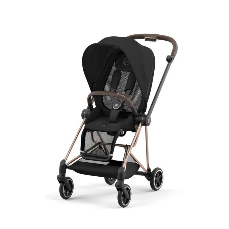 Cybex - Mios 3 Stroller Rose Gold Frame & Sepia Black Seat Pack
