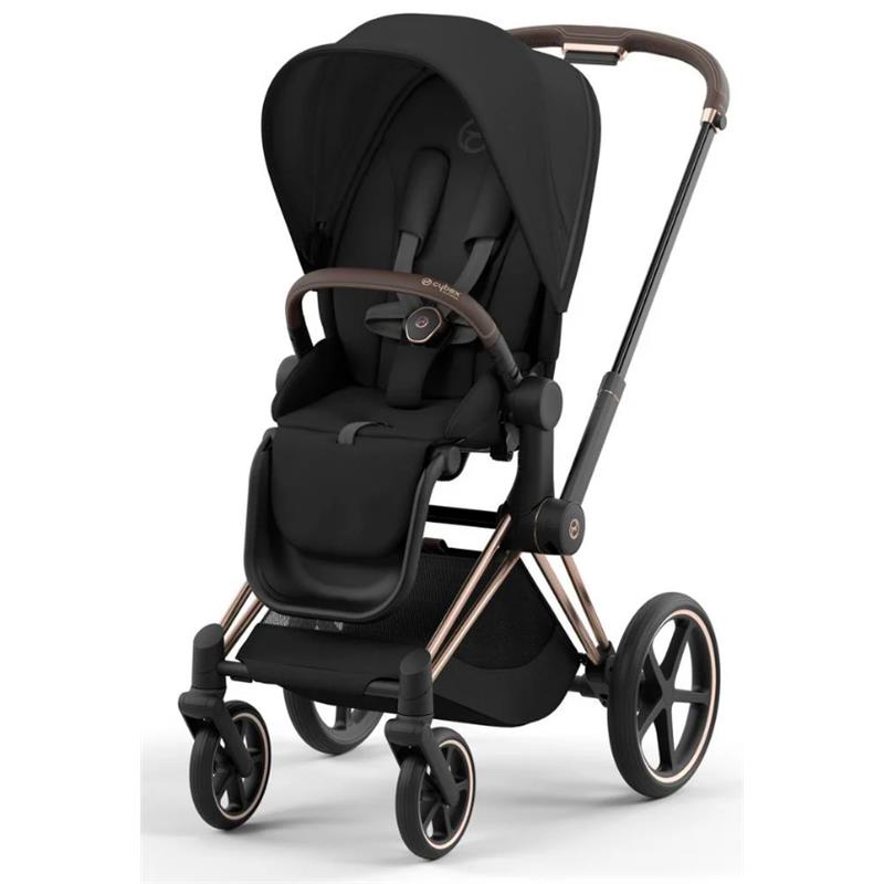 Cybex - Priam 4 Stroller Rose Gold Frame + Sepia Black Seat Pack