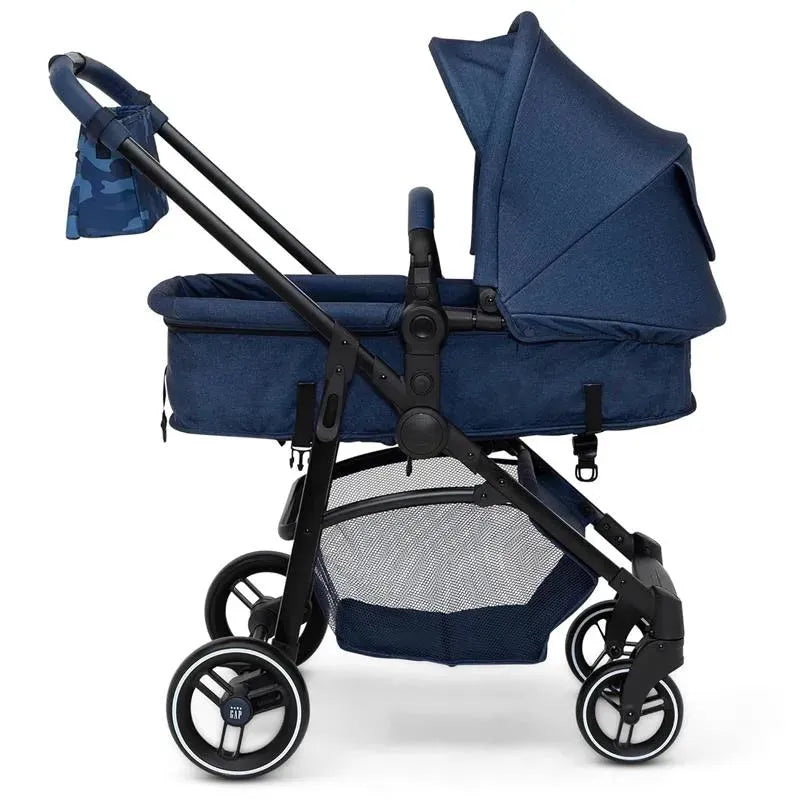 Delta Children - Baby Gap 2-In-1 Carriage Stroller, Camo Blue