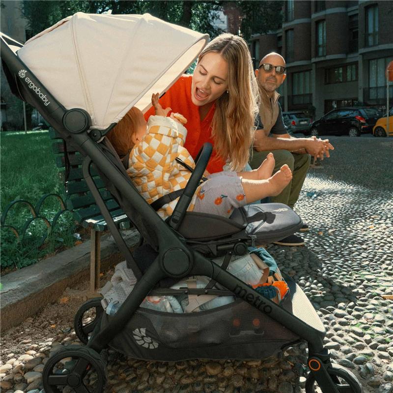 Ergobaby - Metro 3 All in One Compact Baby Stroller, Lightweight Travel Stroller, Natural Beige