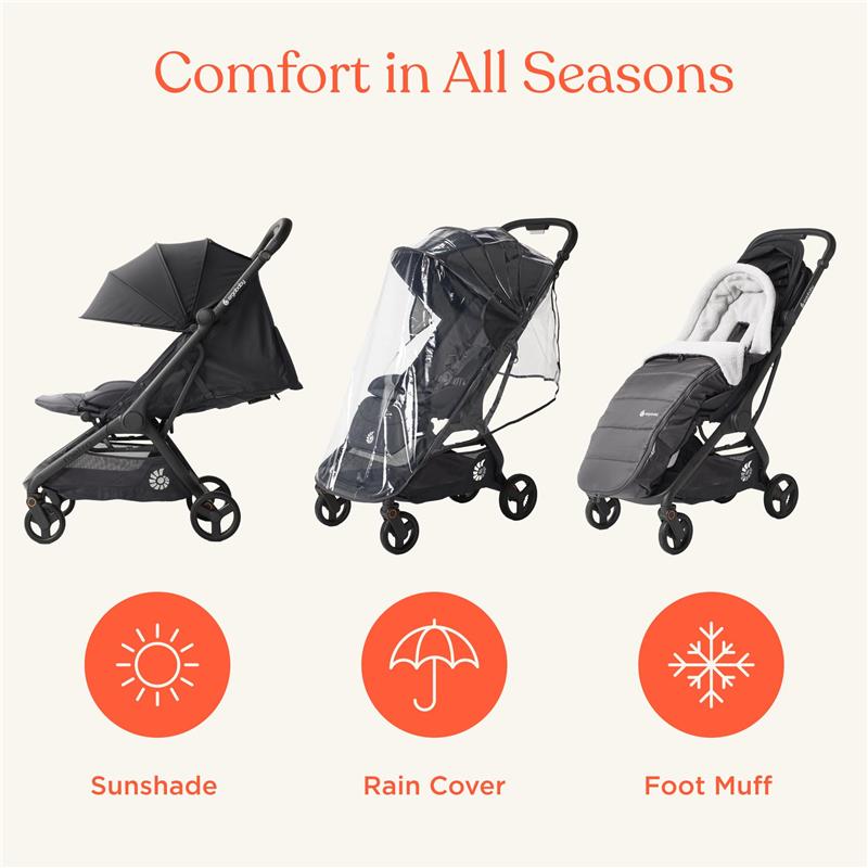 Ergobaby - Metro 3 All in One Compact Baby Stroller, Lightweight Travel Stroller, Onyx Black