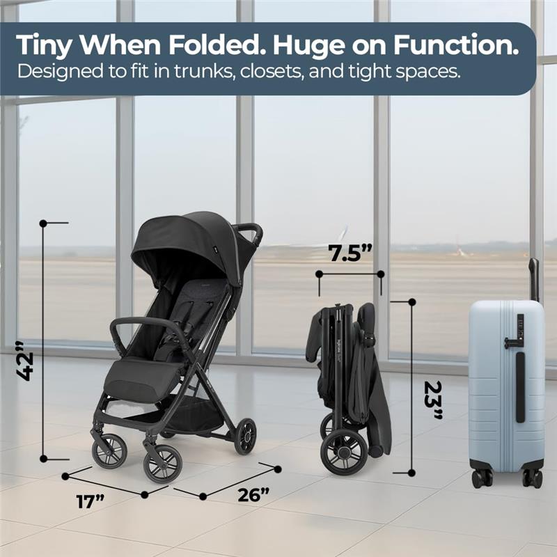 Inglesina - Quid³ Compact Lightweight Stroller, Cosmic Black