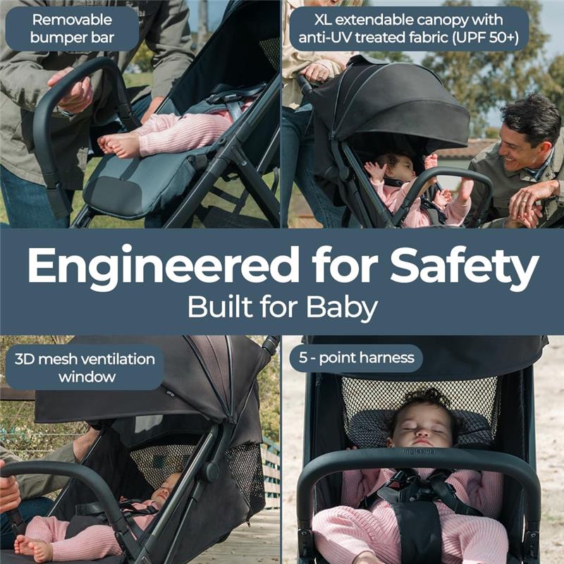Inglesina - Quid³ Compact Lightweight Stroller, Cosmic Black