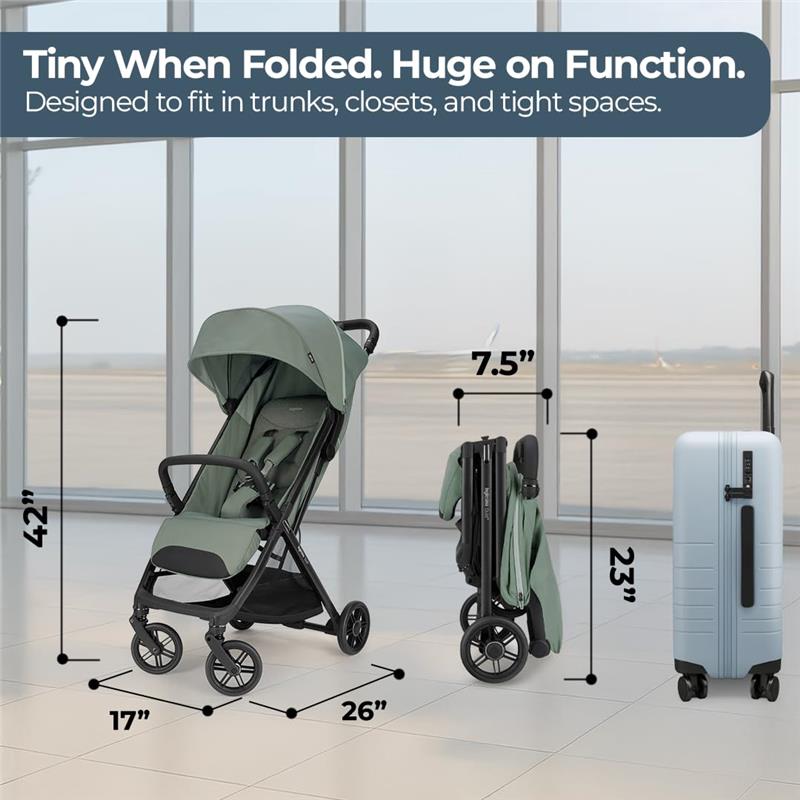 Inglesina - Quid³ Compact Lightweight Stroller - Planet Green