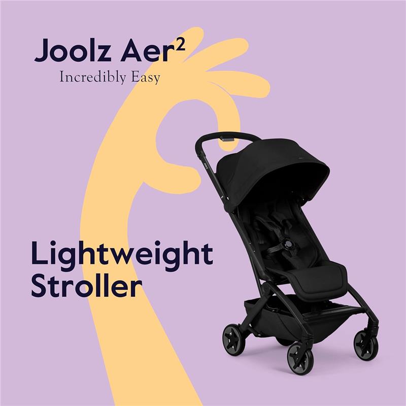 Joolz - Aer² Lightweight Compact Stroller, Space Black
