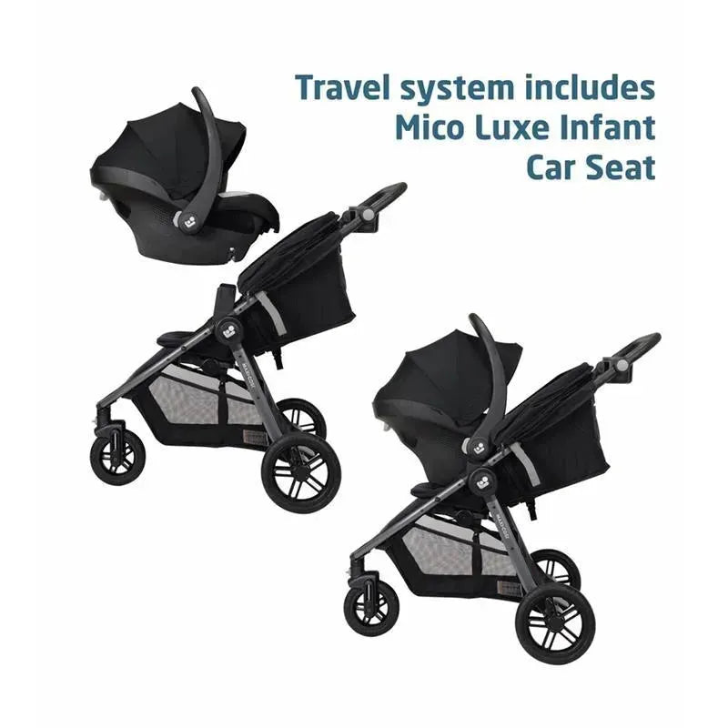 Maxi-Cosi - Gia XP Luxe 3-Wheel Travel System, Midnight Black