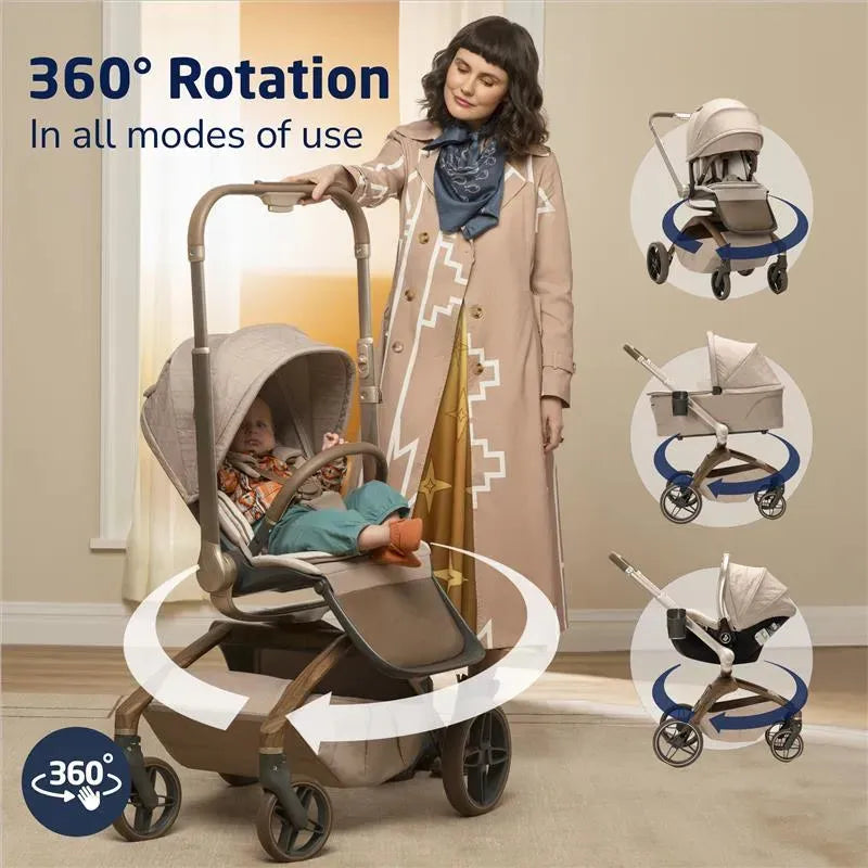 Maxi-Cosi - Tana 360 Rotating Modular Stroller Kindred Collection, Natural Heritage