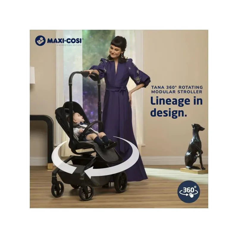 Maxi-Cosi - Tana 360 Rotating Modular Stroller Kindred Collection, Onyx Heritage