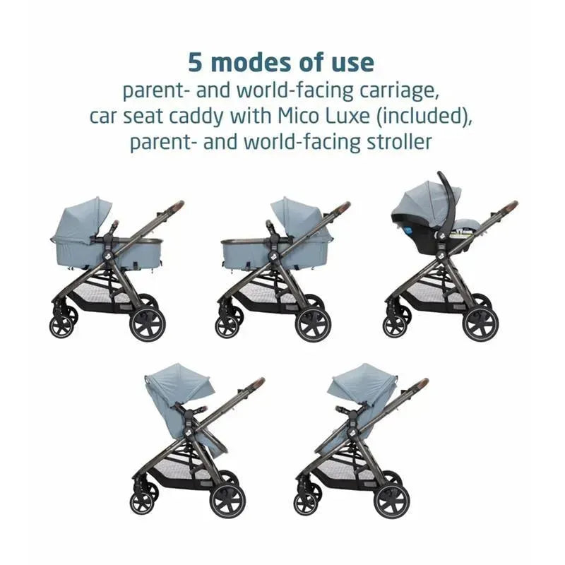 Maxi-Cosi - Zelia 2 Luxe 5-in-1 Modular Travel System, New Hope Grey