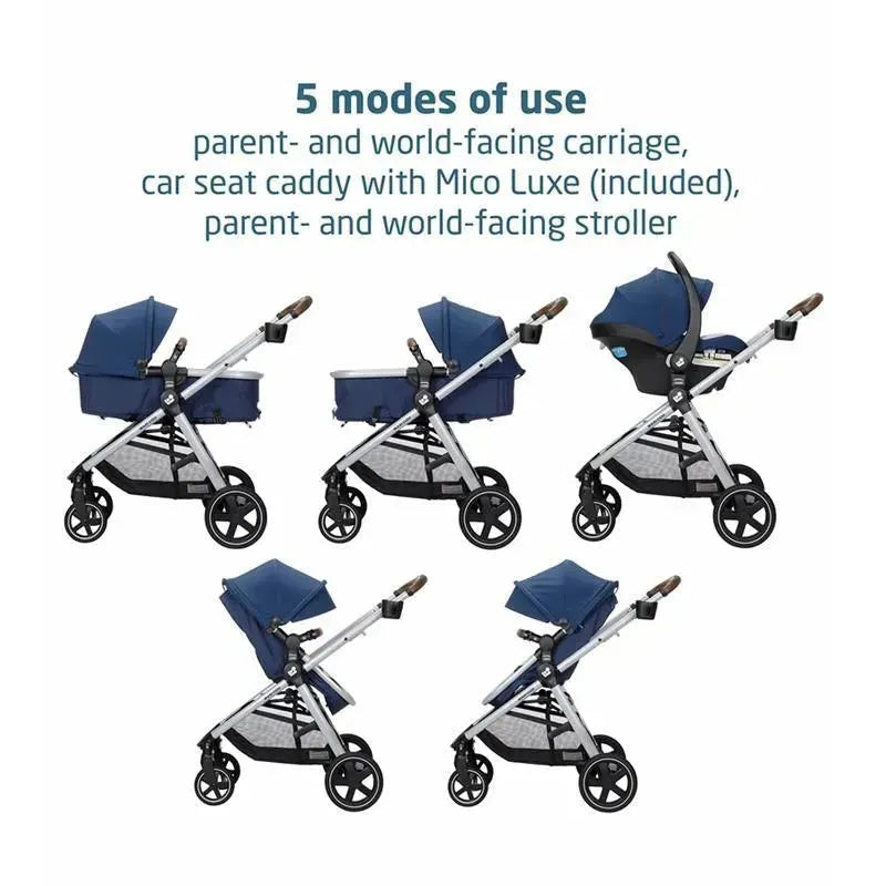 Maxi-Cosi - Zelia 2 Luxe 5-in-1 Modular Travel System, New Hope Navy