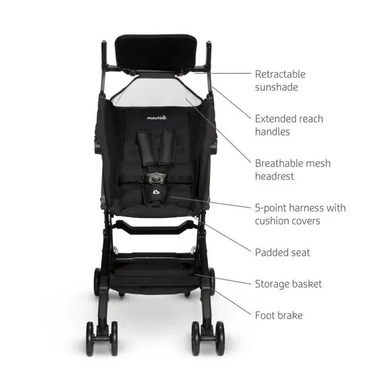 Munchkin Sparrow Ultra Compact Stroller - Black