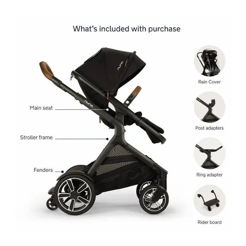 Nuna - DEMI Next Stroller with Rider Board, Caviar