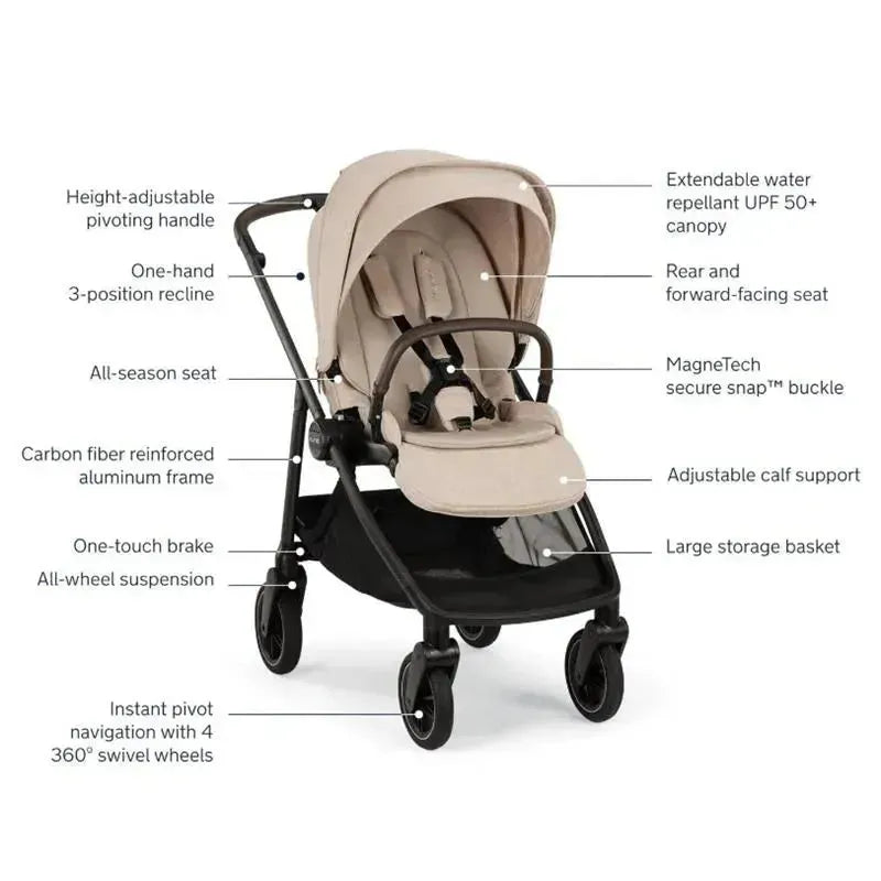Nuna - Swiv Stroller, Biscotti