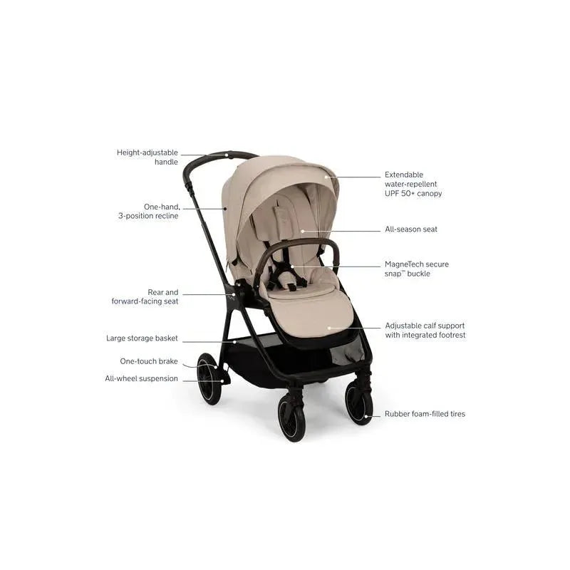 Nuna - Triv Next W Magnetic Buckle, Biscotti