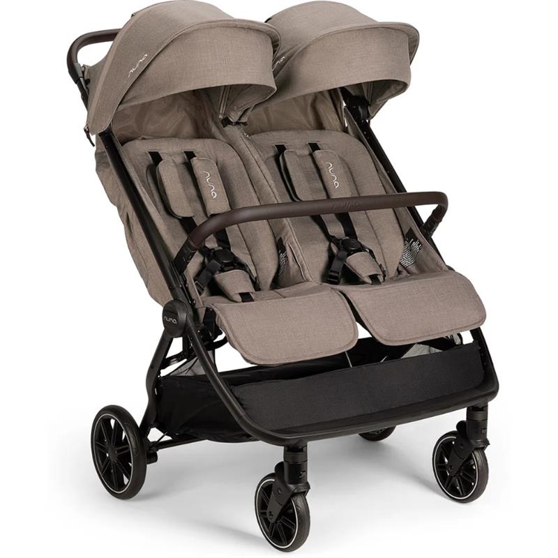 Nuna - TRVL Dubl Lightweight Side by Side Double Stroller, Cedar
