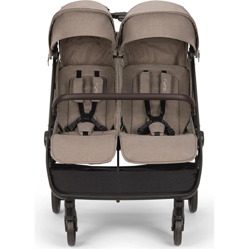 Nuna - TRVL Dubl Lightweight Side by Side Double Stroller, Cedar