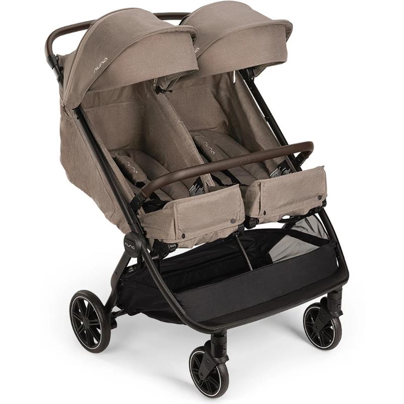 Nuna - TRVL Dubl Lightweight Side by Side Double Stroller, Cedar