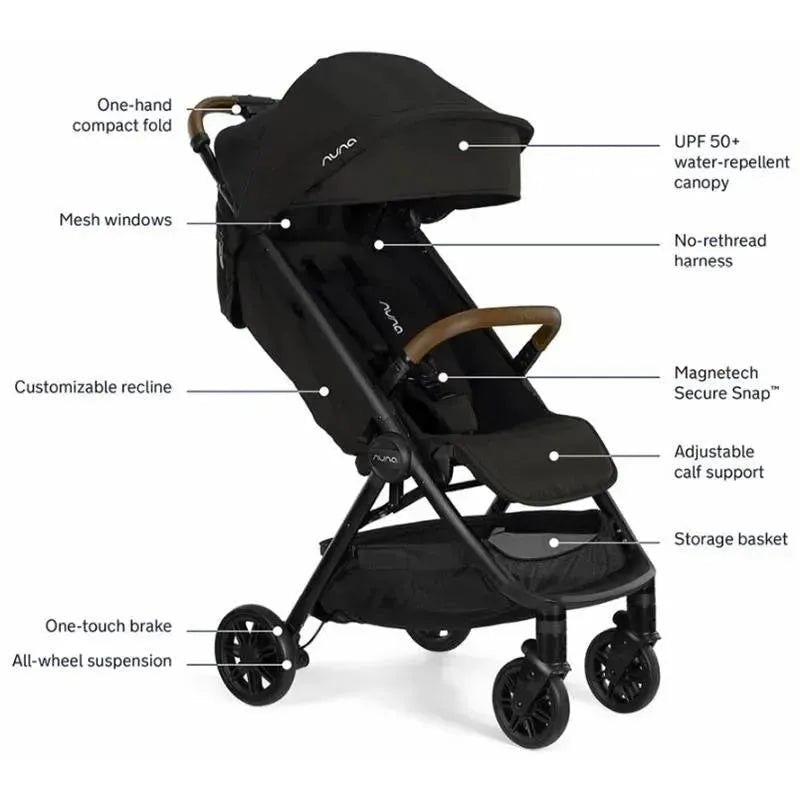 Nuna - Trvl With Travel Bag Stroller, Ocean