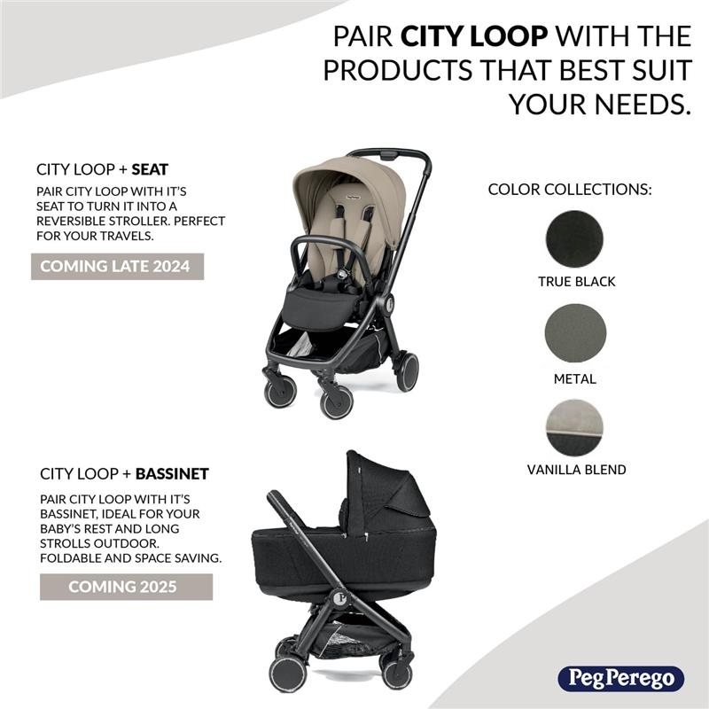Peg Perego - City Loop Infant Car Seat & Stroller Combo with Primo Viaggio 4-35 Urban Mobility Infant Car Seat