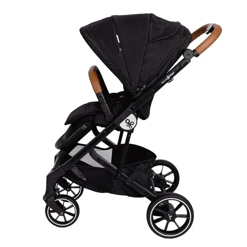 Primo Passi - Icon V2 Stroller, Newborn to Toddler with Reversible Seat & Compact Fold, All Black