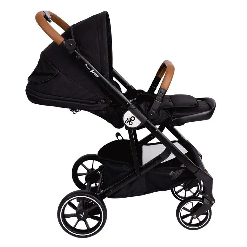 Primo Passi - Icon V2 Stroller, Newborn to Toddler with Reversible Seat & Compact Fold, All Black