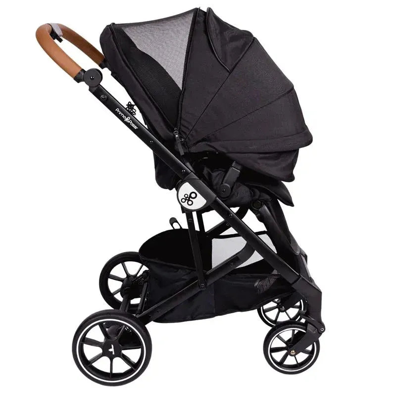 Primo Passi - Icon V2 Stroller, Newborn to Toddler with Reversible Seat & Compact Fold, All Black