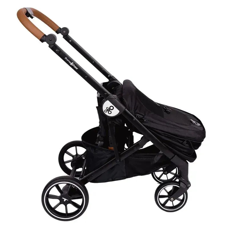 Primo Passi - Icon V2 Stroller, Newborn to Toddler with Reversible Seat & Compact Fold, All Black