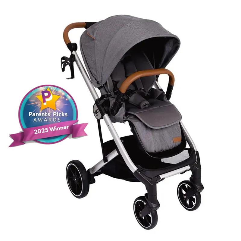 Primo Passi - Icon V2 Stroller, Newborn to Toddler with Reversible Seat & Compact Fold, Gray Melange