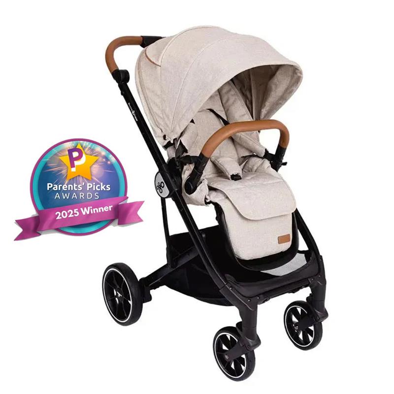 Primo Passi - Icon V2 Stroller, Newborn to Toddler with Reversible Seat & Compact Fold, Beige Melange