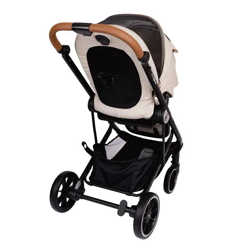 Primo Passi - Icon V2 Stroller, Newborn to Toddler with Reversible Seat & Compact Fold, Beige Melange