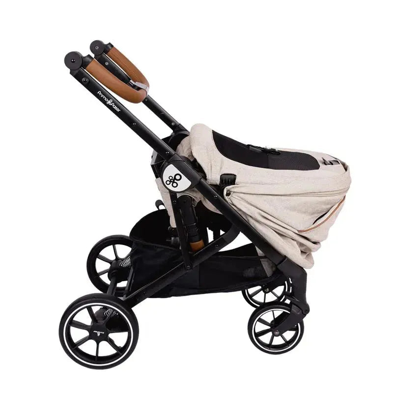 Primo Passi - Icon V2 Stroller, Newborn to Toddler with Reversible Seat & Compact Fold, Beige Melange