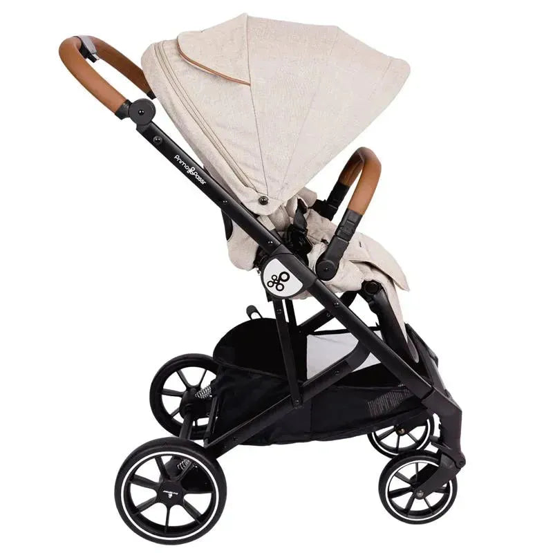 Primo Passi - Icon V2 Stroller, Newborn to Toddler with Reversible Seat & Compact Fold, Beige Melange