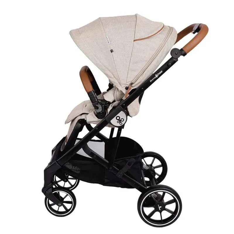 Primo Passi - Icon V2 Stroller, Newborn to Toddler with Reversible Seat & Compact Fold, Beige Melange