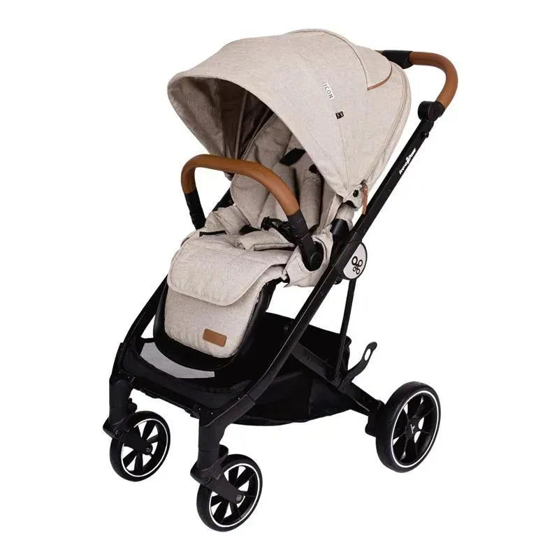 Primo Passi - Icon V2 Stroller, Newborn to Toddler with Reversible Seat & Compact Fold, Beige Melange