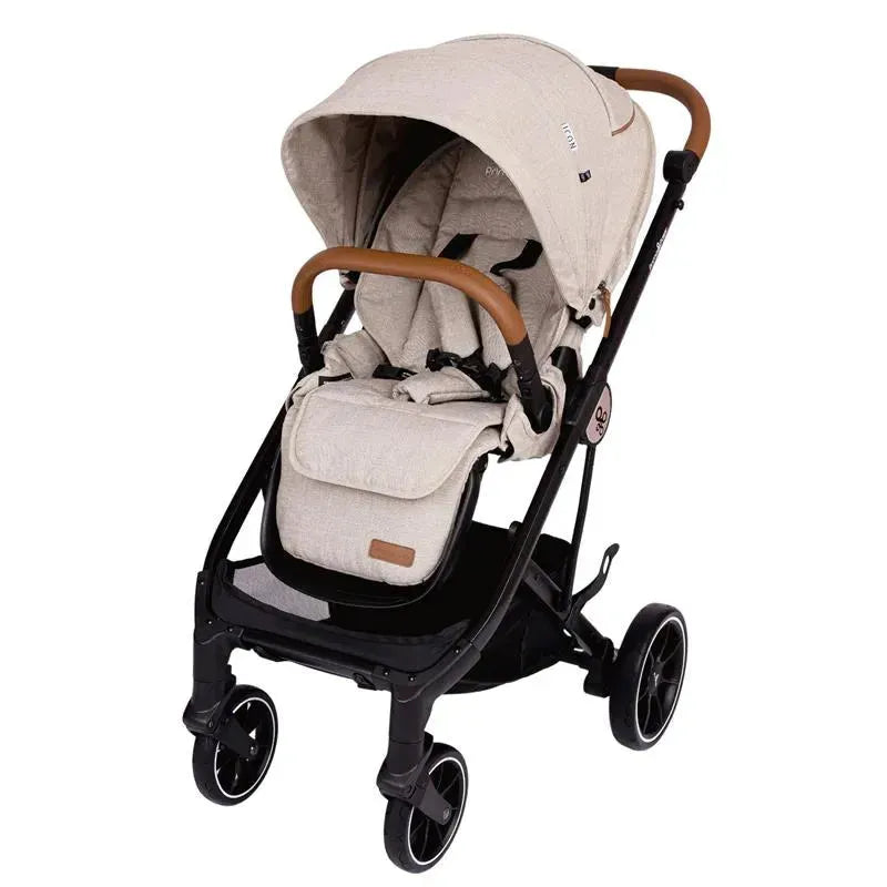 Primo Passi - Icon V2 Stroller, Newborn to Toddler with Reversible Seat & Compact Fold, Beige Melange