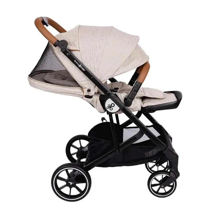 Primo Passi - Icon V2 Stroller, Newborn to Toddler with Reversible Seat & Compact Fold, Beige Melange