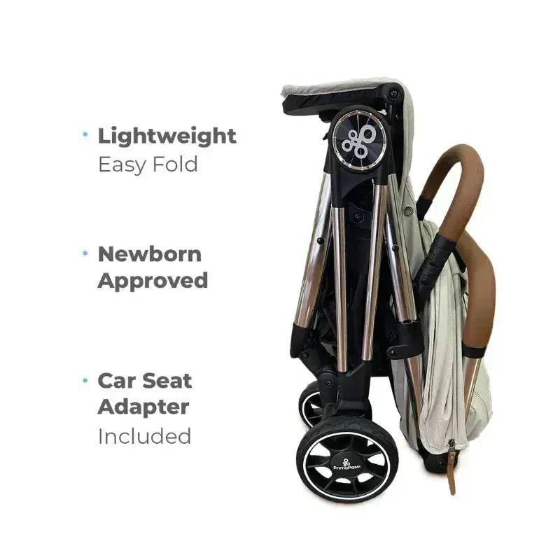 Primo Passi - Icon Travel Stroller Special Edition, Chrome Frame/Beige