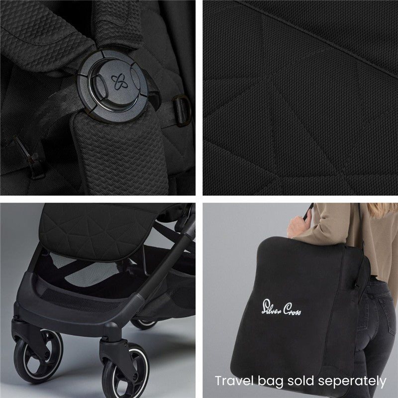 Silver Cross - Clic Lightweight Stroller, Space (Black)