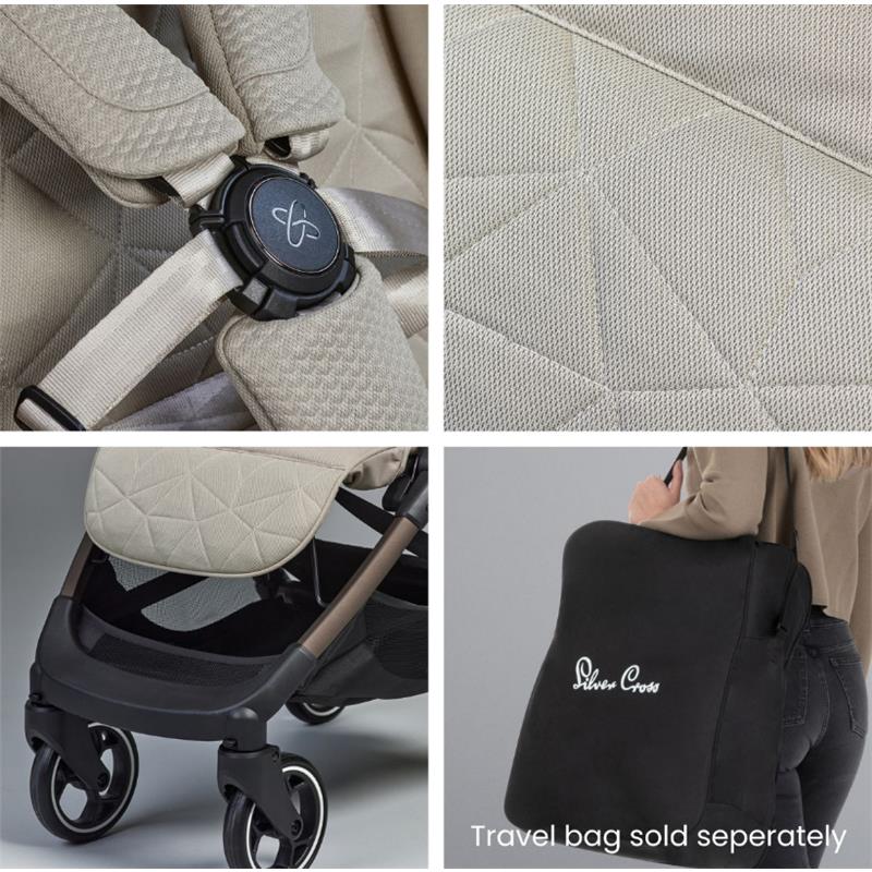 Silver Cross - Clic Lightweight Stroller, Latte