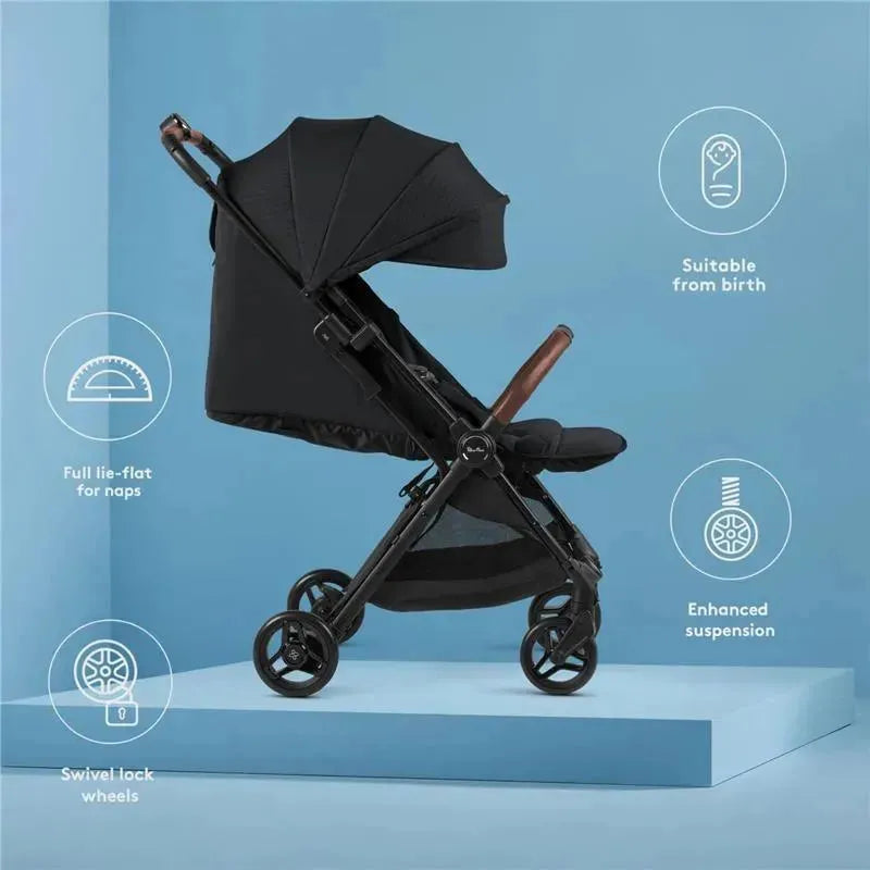 Silver Cross - Jet 5 Lightweight Stroller, Black