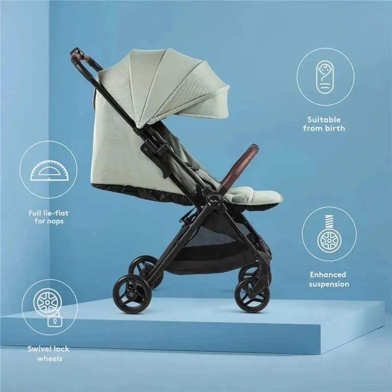 Silver Cross - Jet 5 Lightweight Stroller, Sage Green