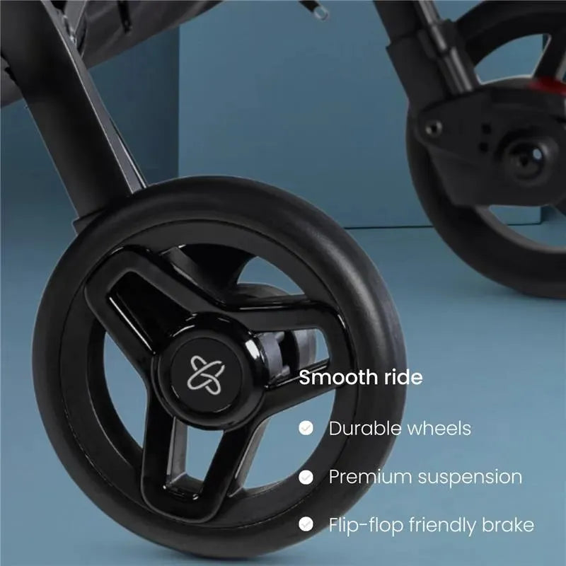 Silver Cross - Jet Lightweight Double Stroller Black