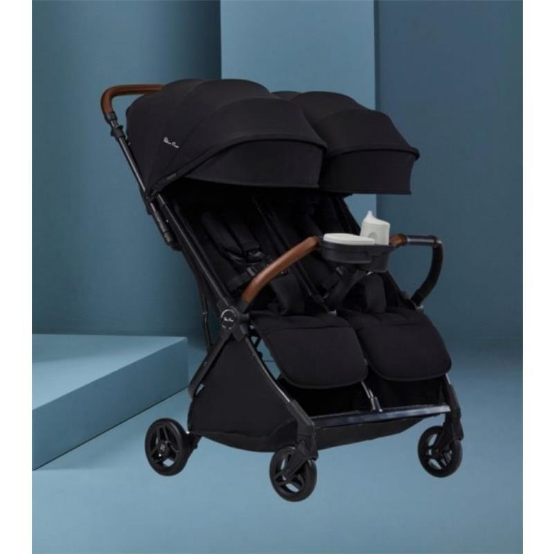 Silver Cross - Jet Lightweight Double Stroller + Essentials Bundle, Black