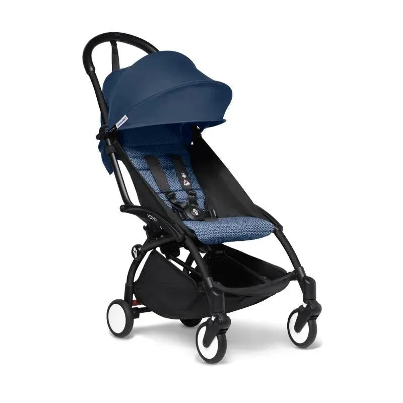 Stokke - Yoyo³ Stroller Black Bundle 6+, Air France Blue