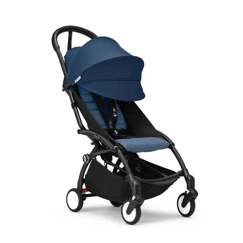 Stokke - Yoyo³ Stroller Black Bundle 6+, Air France Blue