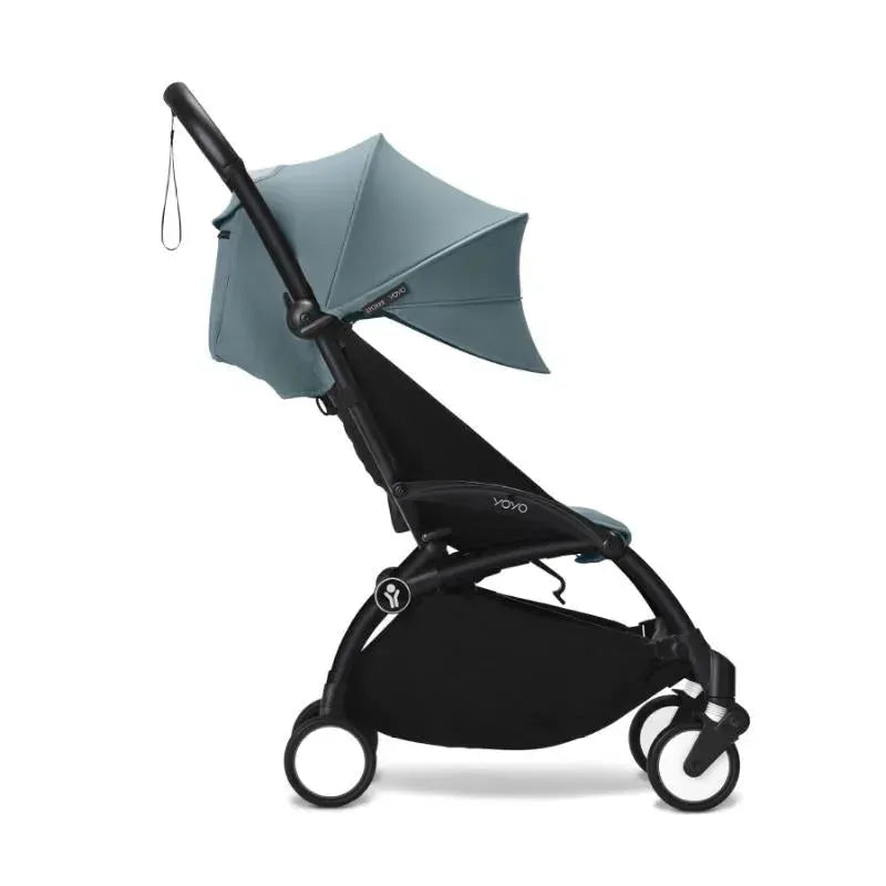 Stokke - Yoyo³ Stroller Black Frame Bundle 6+, Aqua